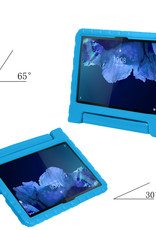 Nomfy Lenovo Tab P11 Plus Hoes Bumper Kindvriendelijk Kids Case Met Screenprotector - Lenovo P11 Plus Hoesje Shockproof Cover Hoes - Blauw