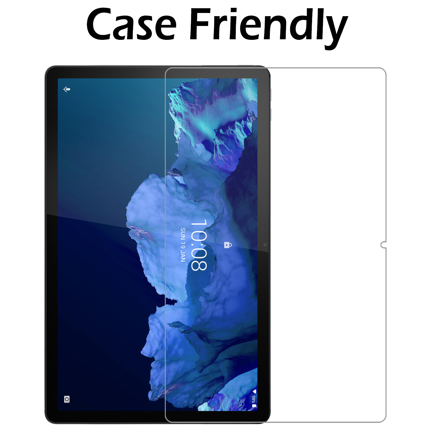 Nomfy Lenovo Tab P11 Plus Hoes Bumper Kindvriendelijk Kids Case Met Screenprotector - Lenovo P11 Plus Hoesje Shockproof Cover Hoes - Blauw
