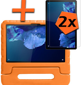 Nomfy Nomfy Lenovo Tab P11 Plus Kinderhoes Met 2x Screenprotector - Oranje
