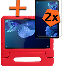 Nomfy Nomfy Lenovo Tab P11 Plus Kinderhoes Met 2x Screenprotector - Rood