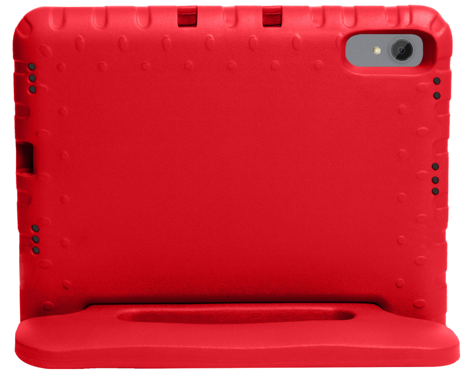 Nomfy Lenovo Tab P11 Plus Hoes Bumper Kindvriendelijk Kids Case Met 2x Screenprotector - Lenovo P11 Plus Hoesje Shockproof Cover Hoes - Rood