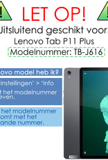 NoXx Lenovo Tab P11 Plus Hoesje Kinderhoes Shockproof Cover Case Met 2x Screenprotector - Blauw