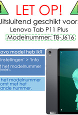 NoXx Hoesje Geschikt voor Lenovo Tab P11 Plus Hoesje Kinderhoes Shockproof Hoes Kids Case Met Screenprotector - Oranje