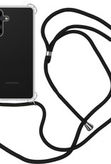 Nomfy Hoesje Geschikt voor Samsung A04s Hoesje Shock Proof Transparant Met Telefoonketting Case Shock Koord - Hoesje Geschikt voor Samsung Galaxy A04s Shock Proof Case Met Koord - Transparant