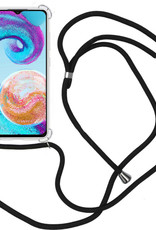 Nomfy Hoesje Geschikt voor Samsung A04s Hoesje Shock Proof Transparant Met Telefoonketting Case Shock Koord - Hoesje Geschikt voor Samsung Galaxy A04s Shock Proof Case Met Koord - Transparant