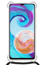 Nomfy Hoesje Geschikt voor Samsung A04s Hoesje Shock Proof Transparant Met Telefoonketting Case Shock Koord - Hoesje Geschikt voor Samsung Galaxy A04s Shock Proof Case Met Koord - Transparant