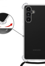 Nomfy Hoesje Geschikt voor Samsung A04s Hoesje Shock Proof Transparant Met Telefoonketting Case Shock Koord - Hoesje Geschikt voor Samsung Galaxy A04s Shock Proof Case Met Koord - Transparant