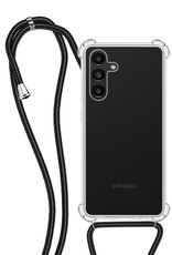 NoXx Hoes Geschikt voor Samsung A04s Hoesje Transparant Met Telefoonkoord Cover Shock Proof Case Koord Hoes