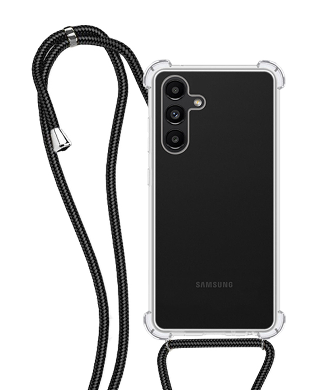 NoXx Samsung Galaxy A04s Hoesje Transparant Met Telefoonkoord Cover Shock Proof Case Hoes