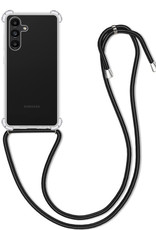 BASEY. Hoes Geschikt voor Samsung A04s Hoesje Shock Proof Case Met Koord Shock Hoes Met Koord - Hoesje Geschikt voor Samsung Galaxy A04s Hoes Cover Met Koord - Transparant