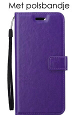 NoXx Hoes Geschikt voor Samsung A04s Hoesje Book Case Hoes Flip Cover Wallet Bookcase - Paars