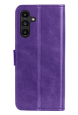 NoXx Hoes Geschikt voor Samsung A04s Hoesje Book Case Hoes Flip Cover Wallet Bookcase - Paars