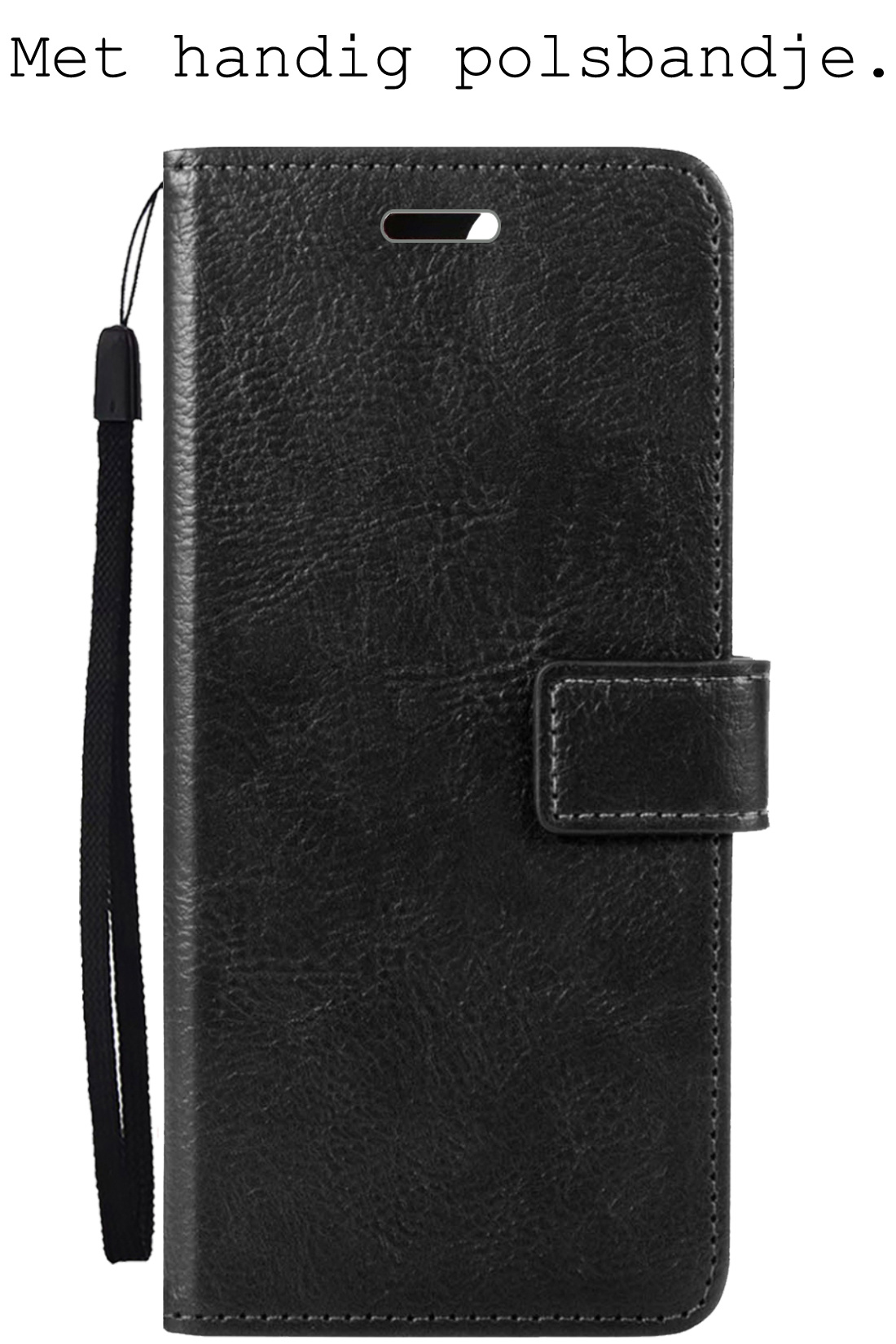 BASEY. Hoes Geschikt voor Samsung A04s Hoesje Bookcase Hoes Flip Case Book Cover - Hoesje Geschikt voor Samsung Galaxy A04s Hoes Book Case Hoesje - Zwart