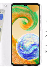 BASEY. Hoes Geschikt voor Samsung A04s Hoesje Bookcase Hoes Flip Case Book Cover - Hoesje Geschikt voor Samsung Galaxy A04s Hoes Book Case Hoesje - Wit