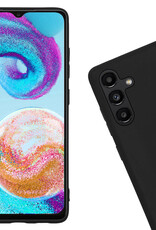 Nomfy Hoesje Geschikt voor Samsung A04s Hoesje Siliconen Cover Case - Hoes Geschikt voor Samsung Galaxy A04s Hoes Back Case - 2-PACK - Zwart