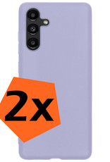 Nomfy Hoesje Geschikt voor Samsung A04s Hoesje Siliconen Cover Case - Hoes Geschikt voor Samsung Galaxy A04s Hoes Back Case - 2-PACK - Lila