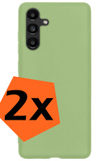 Nomfy Hoesje Geschikt voor Samsung A04s Hoesje Siliconen Cover Case - Hoes Geschikt voor Samsung Galaxy A04s Hoes Back Case - 2-PACK - Groen