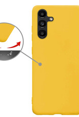 Nomfy Hoesje Geschikt voor Samsung A04s Hoesje Siliconen Cover Case - Hoes Geschikt voor Samsung Galaxy A04s Hoes Back Case - 2-PACK - Geel