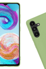 Nomfy Hoesje Geschikt voor Samsung A04s Hoesje Siliconen Cover Case - Hoes Geschikt voor Samsung Galaxy A04s Hoes Back Case - Groen