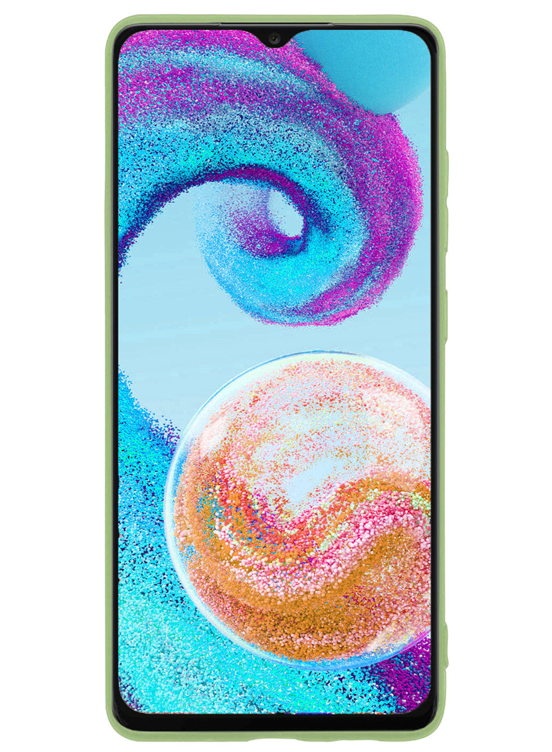 Nomfy Hoesje Geschikt voor Samsung A04s Hoesje Siliconen Cover Case - Hoes Geschikt voor Samsung Galaxy A04s Hoes Back Case - Groen