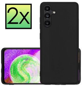 NoXx NoXx Samsung Galaxy A04s Hoesje Siliconen - Zwart - 2 PACK