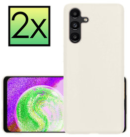 NoXx NoXx Samsung Galaxy A04s Hoesje Siliconen - Wit - 2 PACK