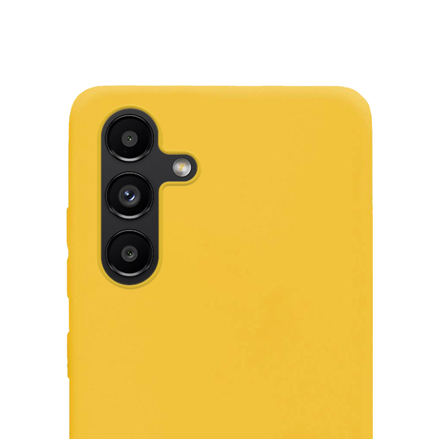 NoXx Hoes Geschikt voor Samsung A04s Hoesje Cover Siliconen Back Case Hoes - Geel - 2x