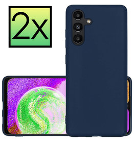 NoXx NoXx Samsung Galaxy A04s Hoesje Siliconen - Donkerblauw - 2 PACK