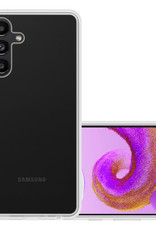 NoXx Hoes Geschikt voor Samsung A04s Hoesje Cover Siliconen Back Case Hoes - Transparant