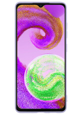 NoXx Hoes Geschikt voor Samsung A04s Hoesje Cover Siliconen Back Case Hoes - Lila