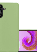 NoXx Hoes Geschikt voor Samsung A04s Hoesje Cover Siliconen Back Case Hoes - Groen