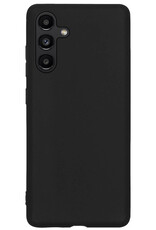 BASEY. Hoes Geschikt voor Samsung A04s Hoesje Siliconen Back Cover Case - Hoesje Geschikt voor Samsung Galaxy A04s Hoes Cover Hoesje - Zwart - 2 Stuks