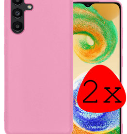 BASEY. BASEY. Samsung Galaxy A04s Hoesje Siliconen - Lichtroze - 2 PACK