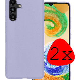 BASEY. BASEY. Samsung Galaxy A04s Hoesje Siliconen - Lila - 2 PACK