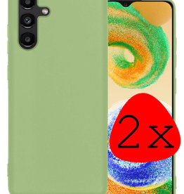 BASEY. BASEY. Samsung Galaxy A04s Hoesje Siliconen - Groen - 2 PACK