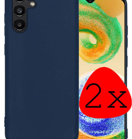 BASEY. BASEY. Samsung Galaxy A04s Hoesje Siliconen - Donkerblauw - 2 PACK