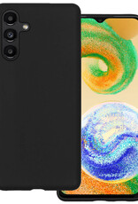 BASEY. Hoes Geschikt voor Samsung A04s Hoesje Siliconen Back Cover Case - Hoesje Geschikt voor Samsung Galaxy A04s Hoes Cover Hoesje - Zwart