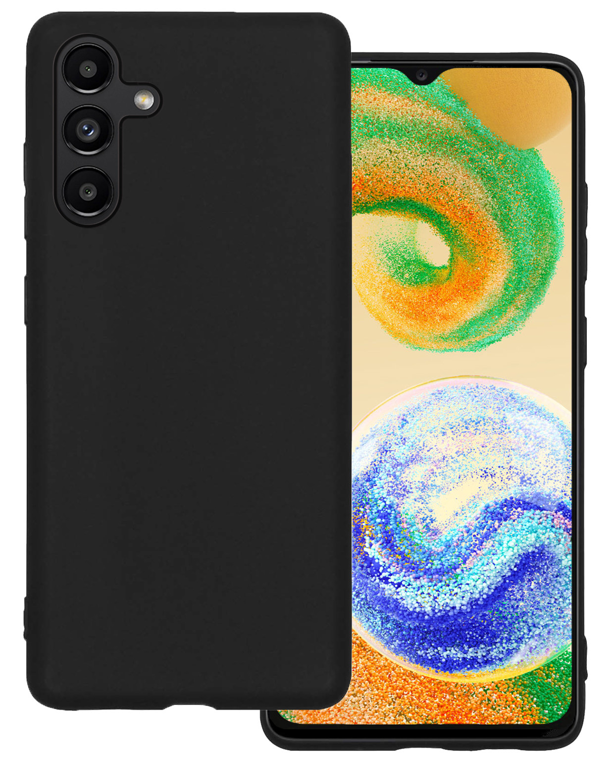 BASEY. Hoes Geschikt voor Samsung A04s Hoesje Siliconen Back Cover Case - Hoesje Geschikt voor Samsung Galaxy A04s Hoes Cover Hoesje - Zwart