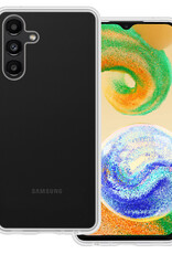 BASEY. Hoes Geschikt voor Samsung A04s Hoesje Siliconen Back Cover Case - Hoesje Geschikt voor Samsung Galaxy A04s Hoes Cover Hoesje - Transparant