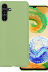 BASEY. Hoes Geschikt voor Samsung A04s Hoesje Siliconen Back Cover Case - Hoesje Geschikt voor Samsung Galaxy A04s Hoes Cover Hoesje - Groen