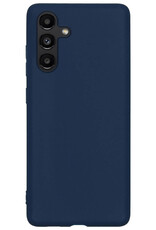 BASEY. Hoes Geschikt voor Samsung A04s Hoesje Siliconen Back Cover Case - Hoesje Geschikt voor Samsung Galaxy A04s Hoes Cover Hoesje - Donkerblauw