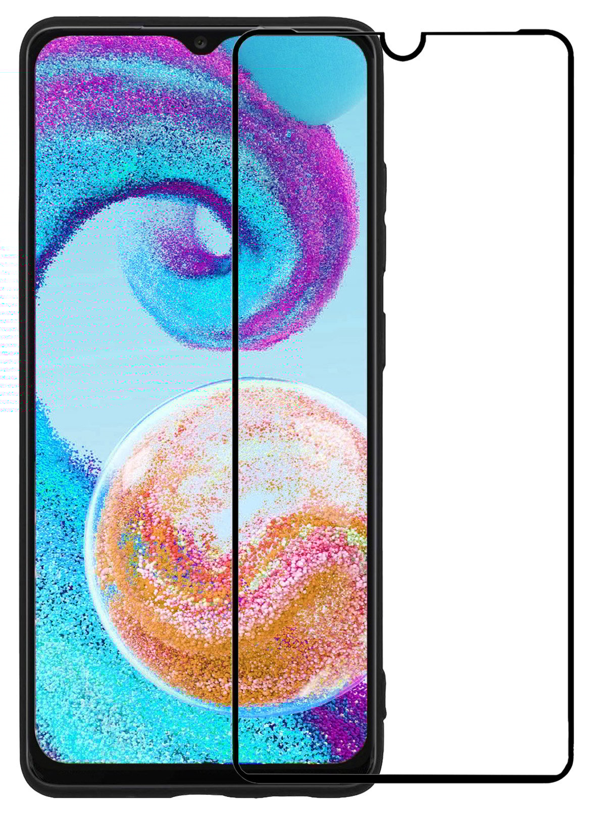 Nomfy Screenprotector Geschikt voor Samsung A04s Screenprotector Bescherm Glas - Screenprotector Geschikt voor Samsung Galaxy A04s Screen Protector Tempered Glass Full Screen Full Cover