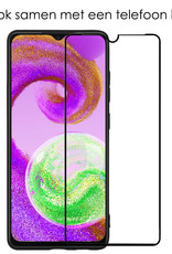 NoXx Samsung Galaxy A04s Screenprotector Tempered Glass Full Cover Gehard Glas Beschermglas - 3x