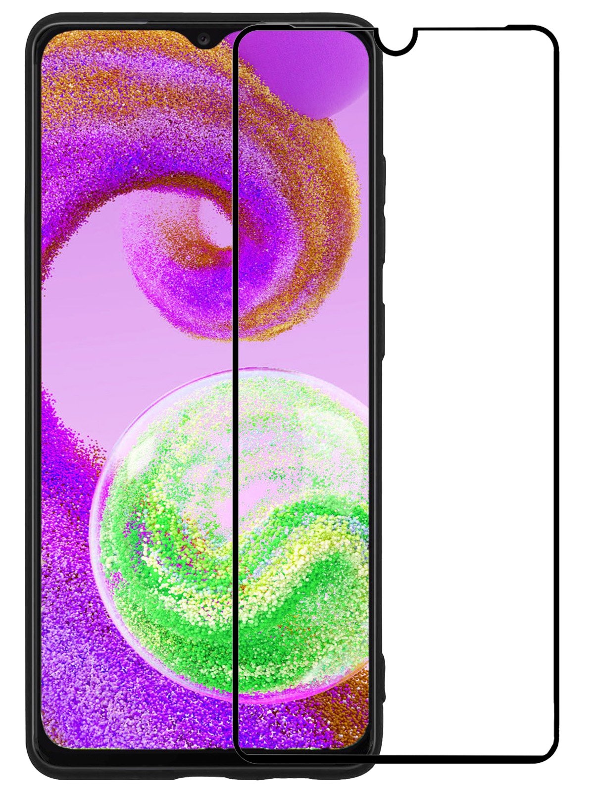 NoXx Samsung Galaxy A04s Screenprotector Tempered Glass Full Cover Gehard Glas Beschermglas