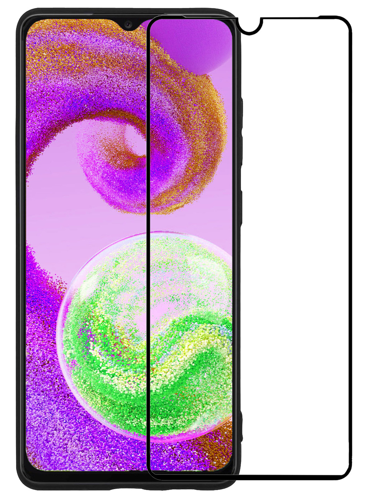 NoXx Screenprotector Geschikt voor Samsung A04s Screenprotector Tempered Glass Gehard Glas Full Cover