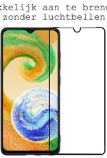 BASEY. Screenprotector Geschikt voor Samsung A04s Screenprotector Beschermglas Full Cover - Screenprotector Geschikt voor Samsung Galaxy A04s Screen Protector Full Cover - 2 Stuks
