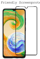BASEY. Screenprotector Geschikt voor Samsung A04s Screenprotector Beschermglas Full Cover - Screenprotector Geschikt voor Samsung Galaxy A04s Screen Protector Full Cover - 2 Stuks