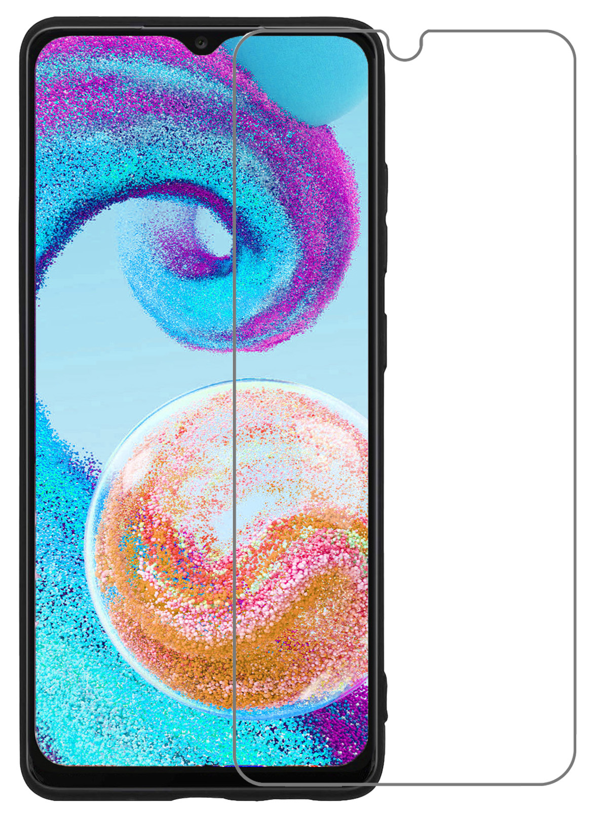 Nomfy Screenprotector Geschikt voor Samsung A04s Screenprotector Bescherm Glas Tempered Glass - Screenprotector Geschikt voor Samsung Galaxy A04s Screen Protector