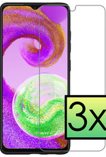 NoXx Screenprotector Geschikt voor Samsung A04s Screenprotector Tempered Glass Gehard Glas Beschermglas - 3x
