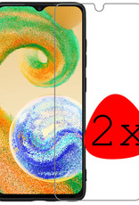 BASEY. Screenprotector Geschikt voor Samsung A04s Screenprotector Tempered Glass - Screenprotector Geschikt voor Samsung Galaxy A04s Beschermglas Screen Protector Glas - 2 Stuks